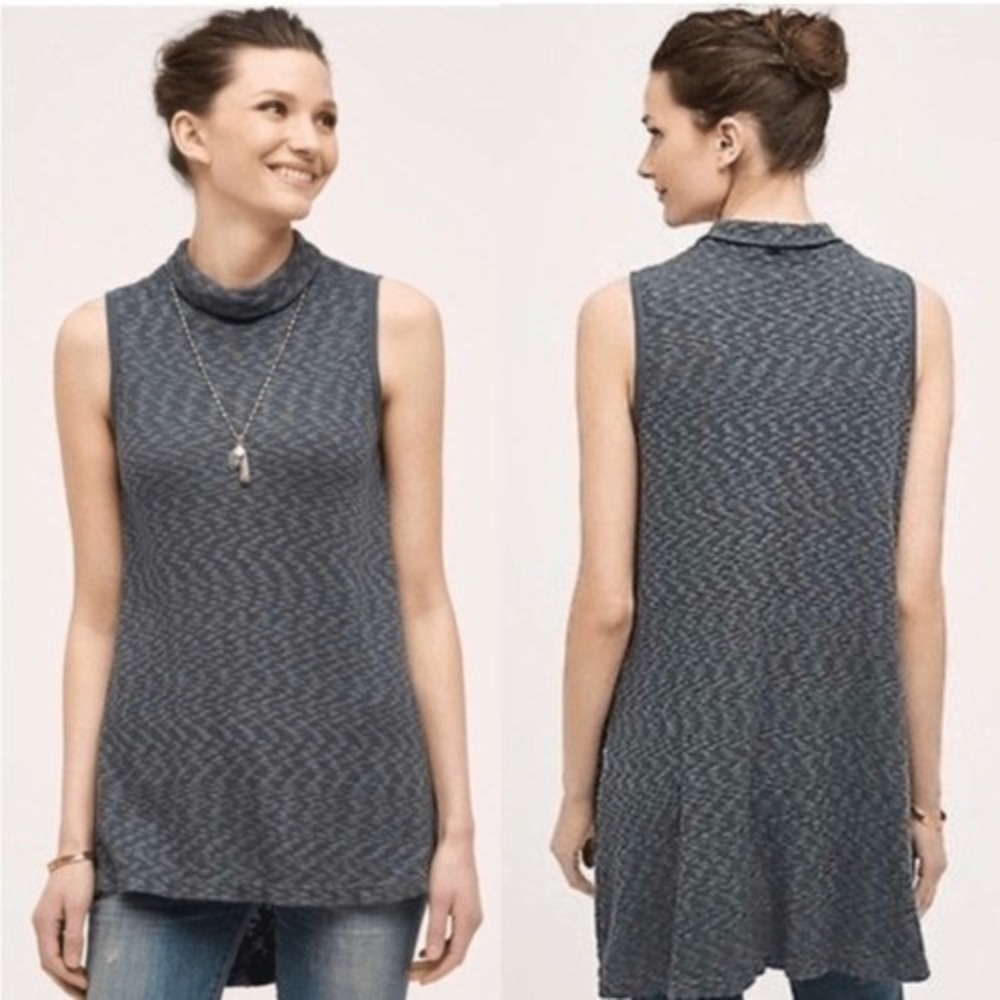 NWT Anthropologie Left of Center High-Low Turtleneck Tunic